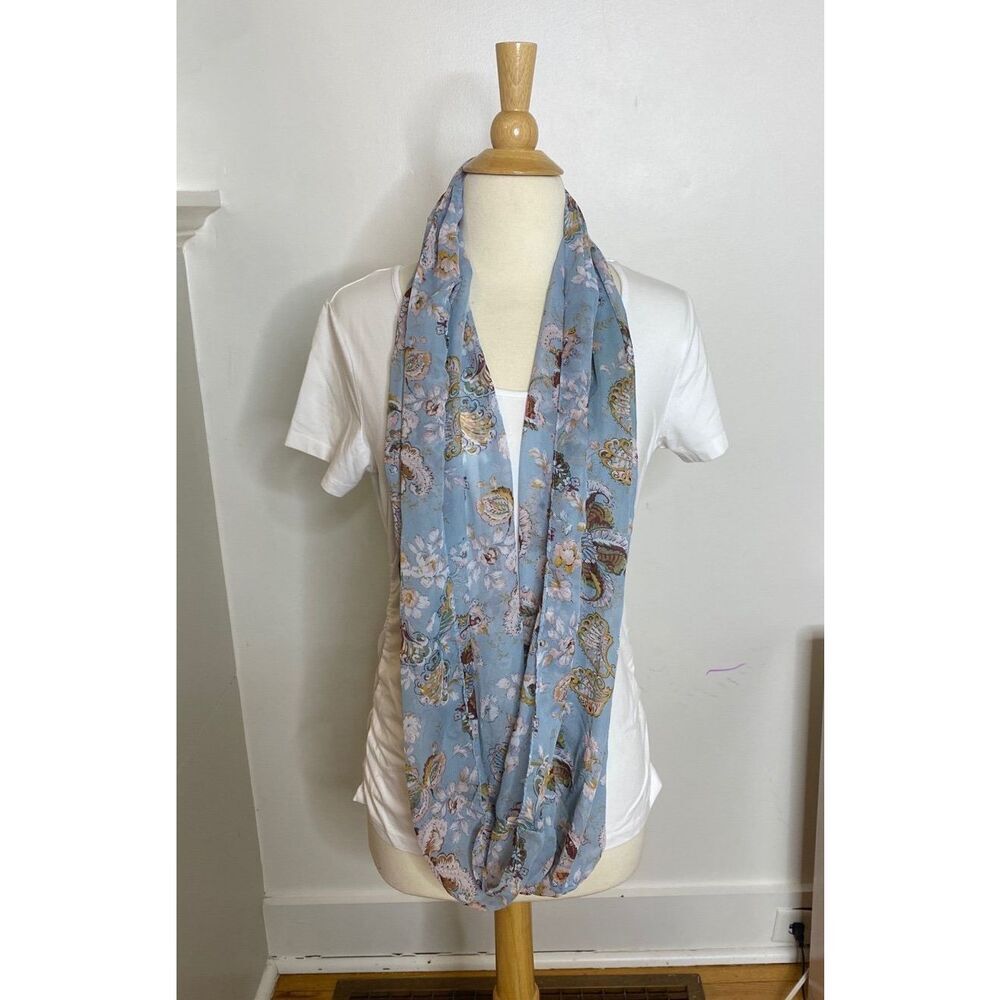 Lavello Lifestyle Chiffon Floral Infinity Scarf